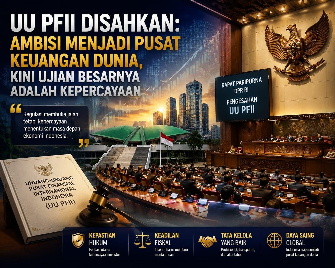 UU PFII Disahkan: Ambisi Menjadi Pusat Keuangan Dunia, Kini Ujian Besarnya Adalah Kepercayaan